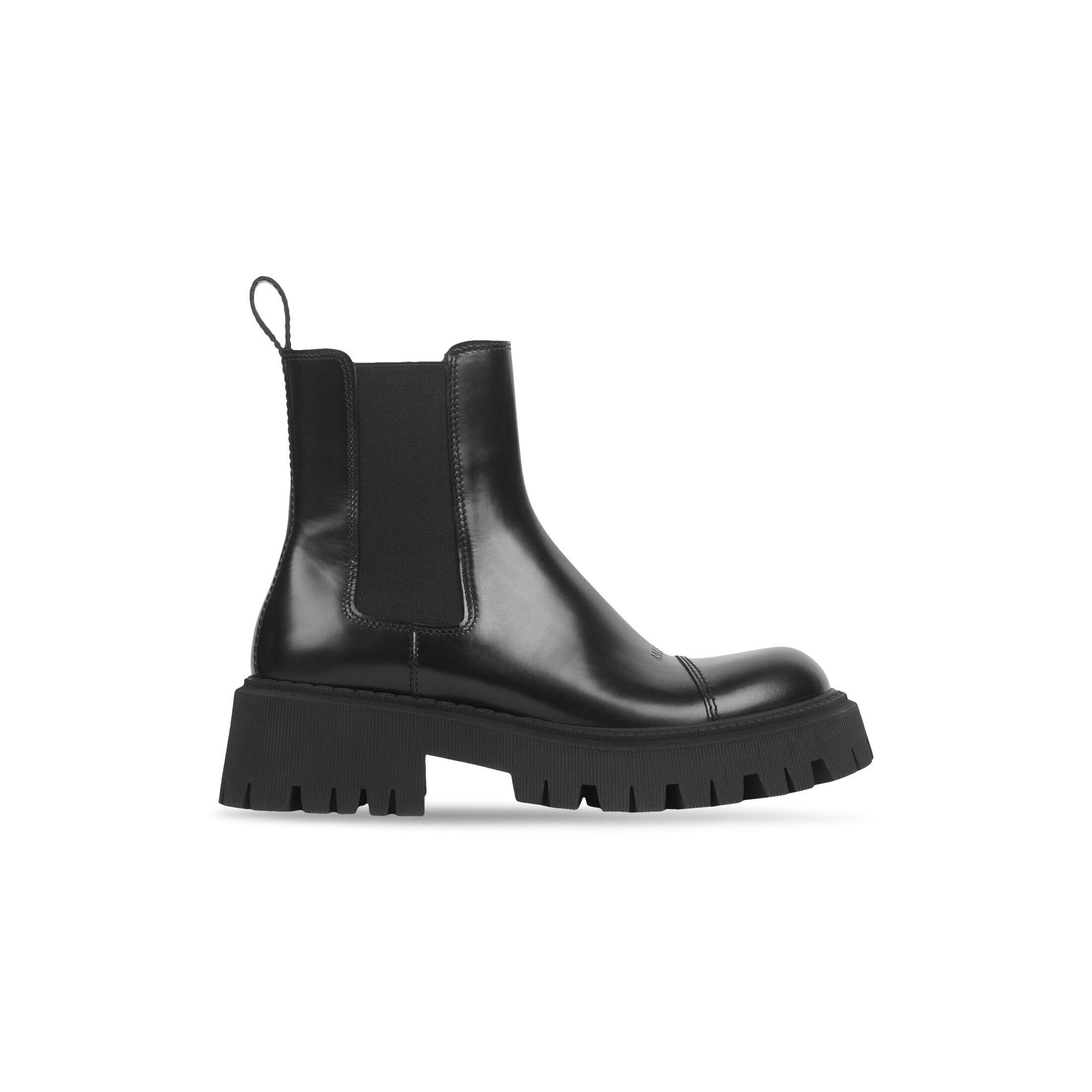 Giày Balenciaga Tractor 20mm Boot Nam Đen