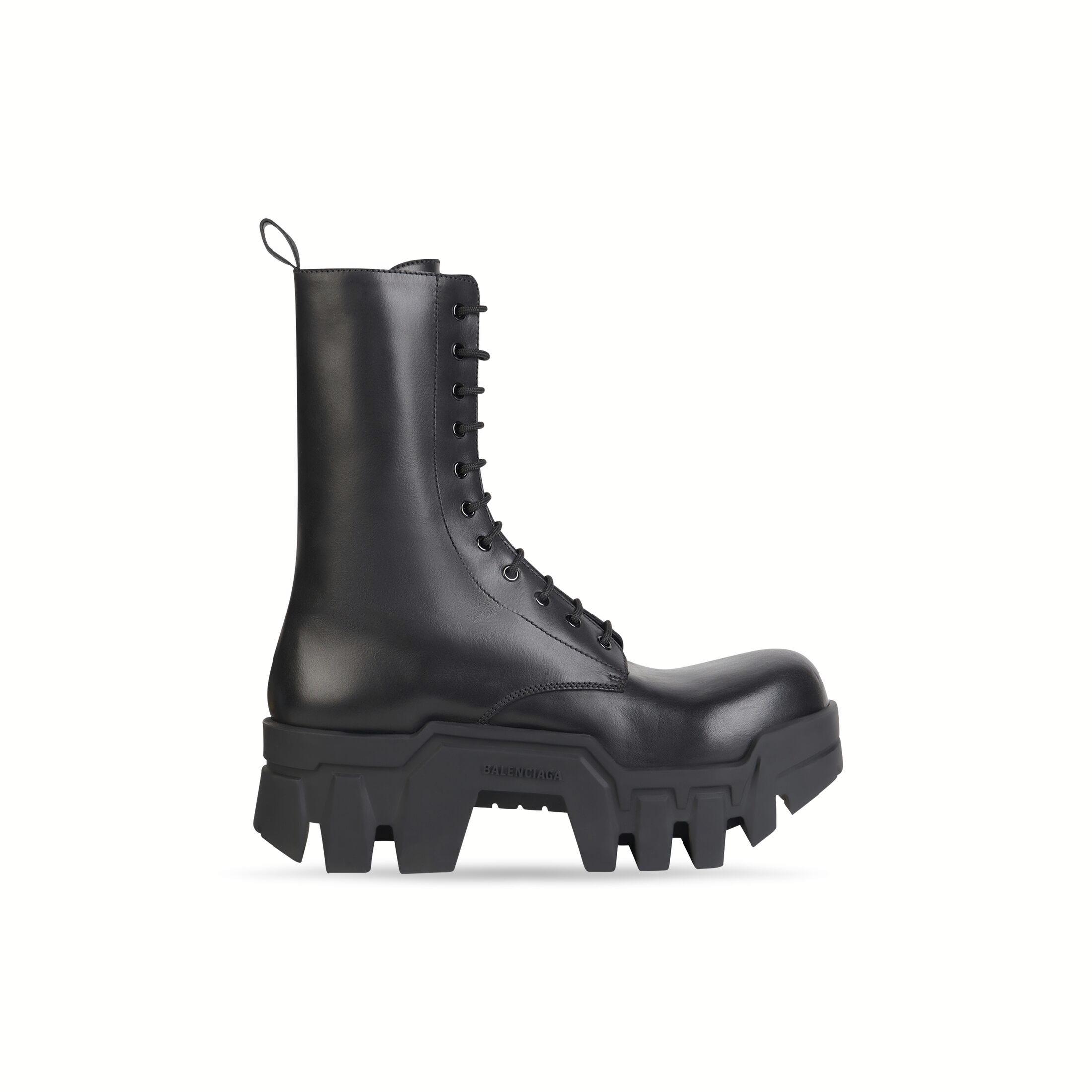 Giày Balenciaga Bulldozer Lace-up Boot Nam Đen