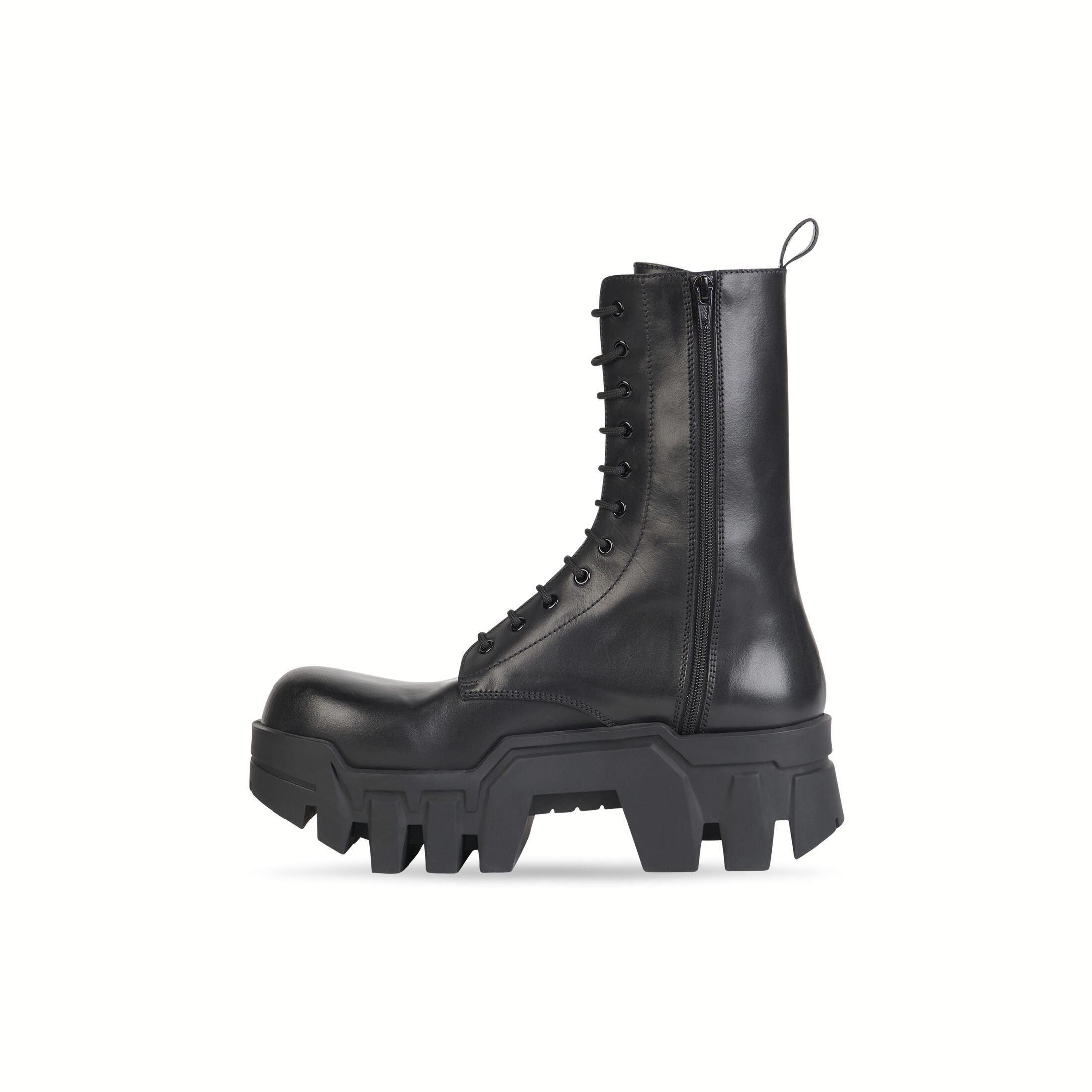 Giày Balenciaga Bulldozer Lace-up Boot Nam Đen