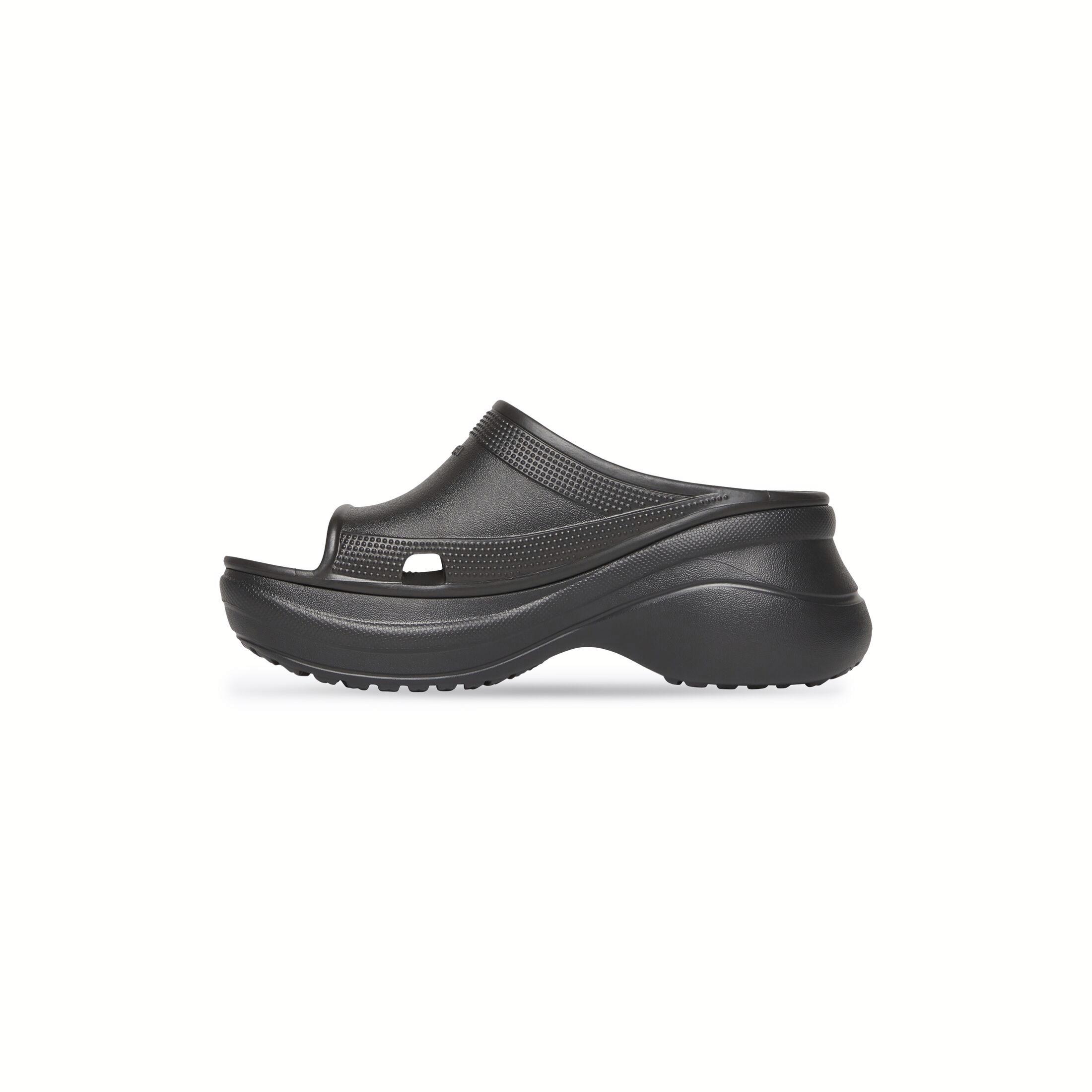 Dép Balenciaga Pool Crocs™ Slide Sandal Nam Đen