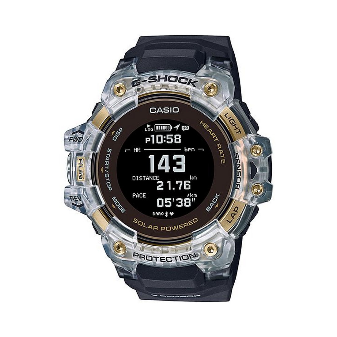 Đồng Hồ Casio Gbd-H1000-1A9 Nam Đen Vàng