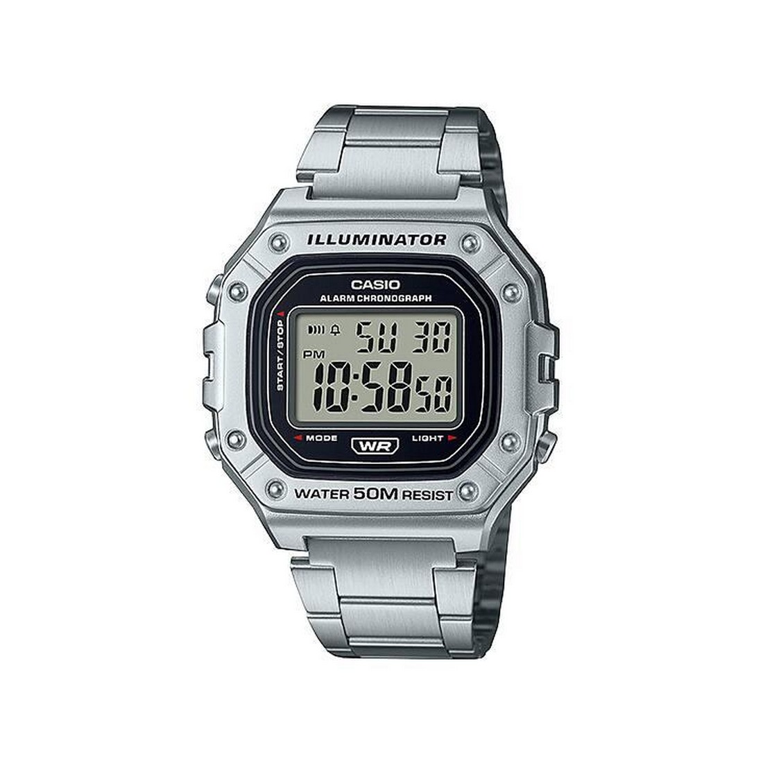 Đồng Hồ Casio  W-218HD-1AV Nam Xám Đen