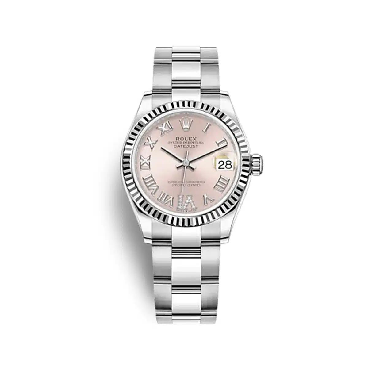 Đồng Hồ Rolex Datejust 278274-0023 Roman Dial 31mm Nữ Hồng Xám