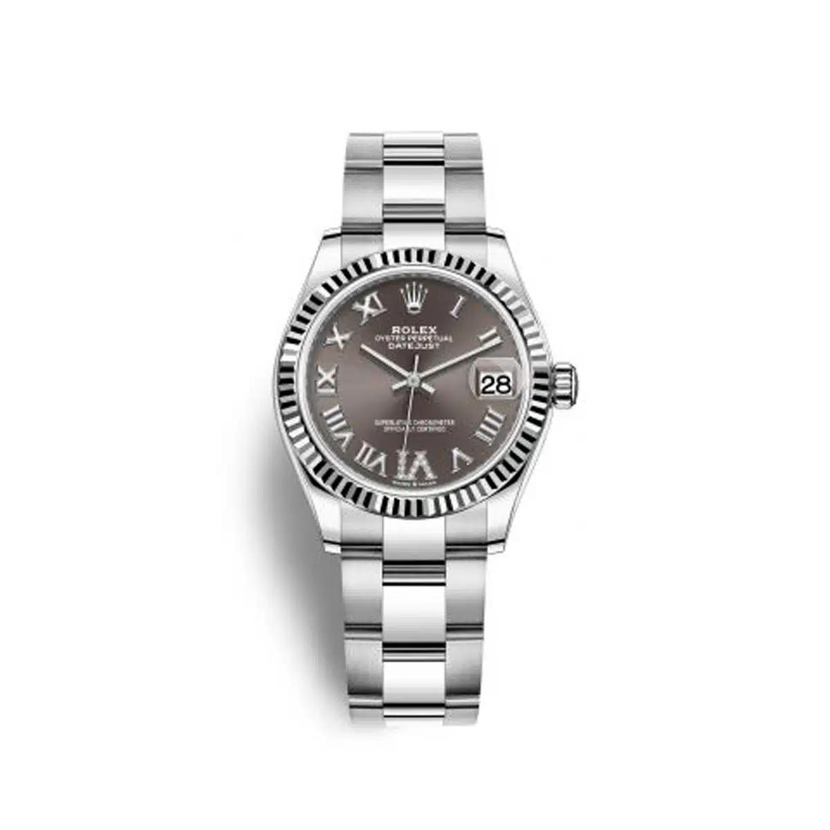 Đồng Hồ Rolex Datejust 278274-0027 Roman Dial 31mm Nữ Nâu Xám