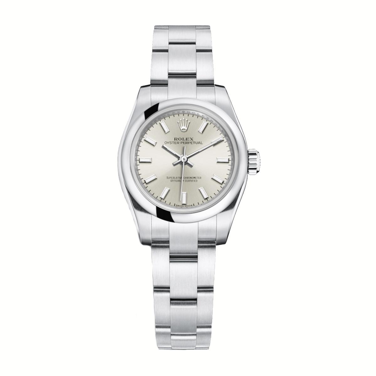 Đồng Hồ Rolex Oyster Perpetual 176200-0015 26mm Nữ Xám