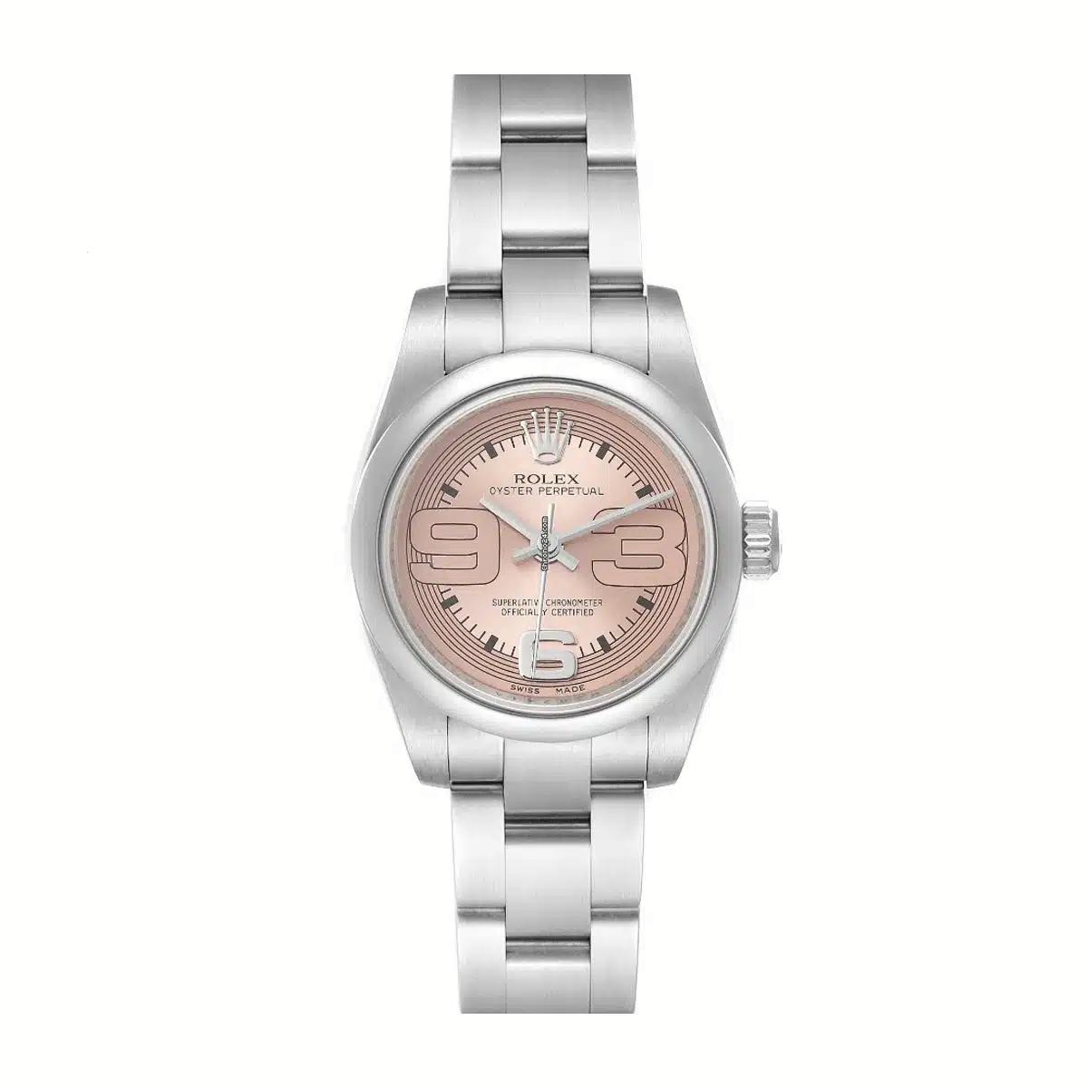 Đồng Hồ Rolex Oyster Perpetual 176200-3 Arabic Dial 26mm Nữ Hồng Xám