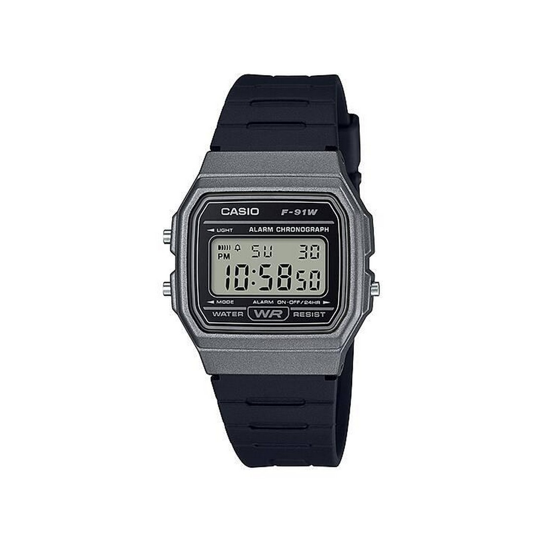 Đồng Hồ Casio F-91Wm-1B Nữ Đen Xám