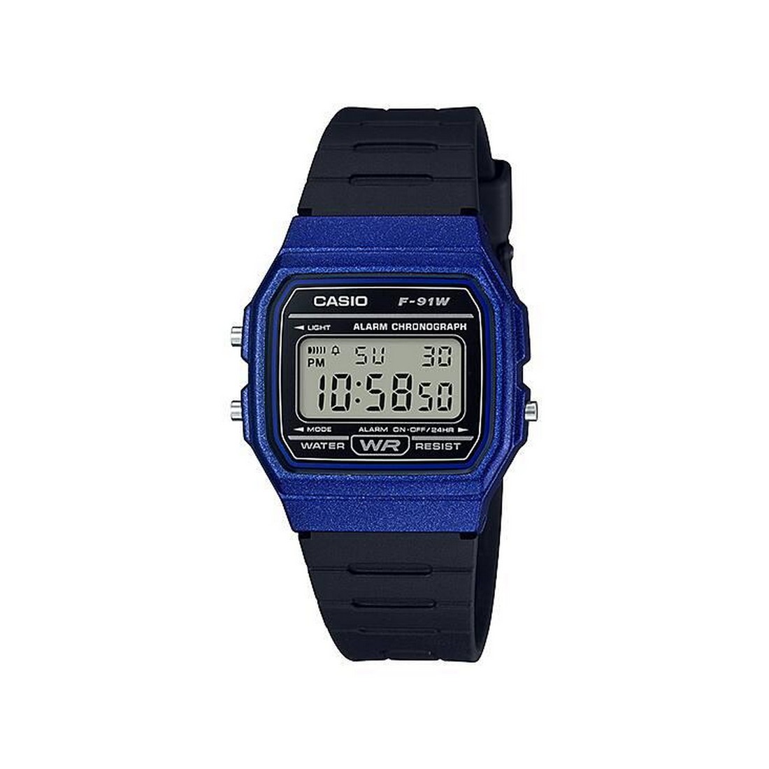 Đồng Hồ Casio F-91Wm-2A Nữ Đen Xanh