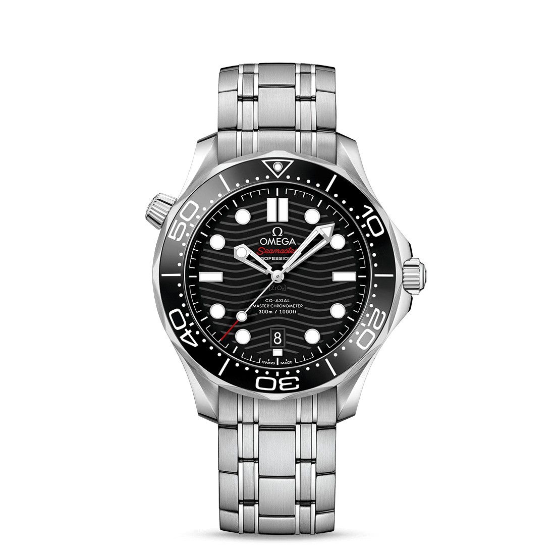 Đồng Hồ Omega Diver 300M Co‑Axial Master Chronometer 42 mm Nam Đen Xám