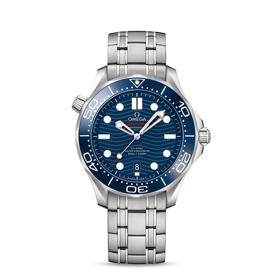 Đồng Hồ Omega Diver 300M Co‑Axial Master Chronometer 42 mm Nam Xanh Xám