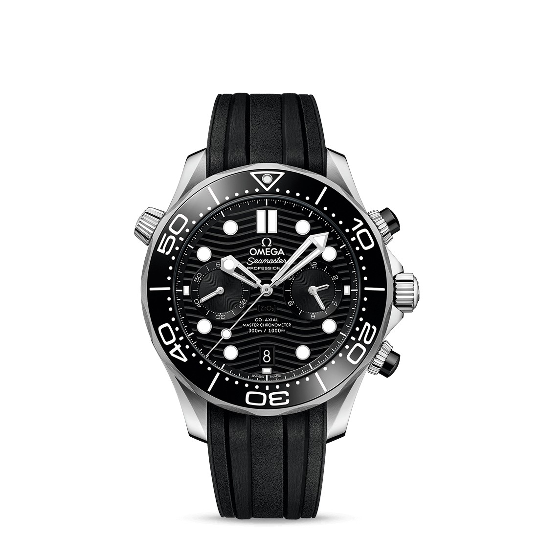 Đồng Hồ Omega Diver 300M Co‑Axial Master Chronometer Chronograph 44 mm Nam Đen Trắng