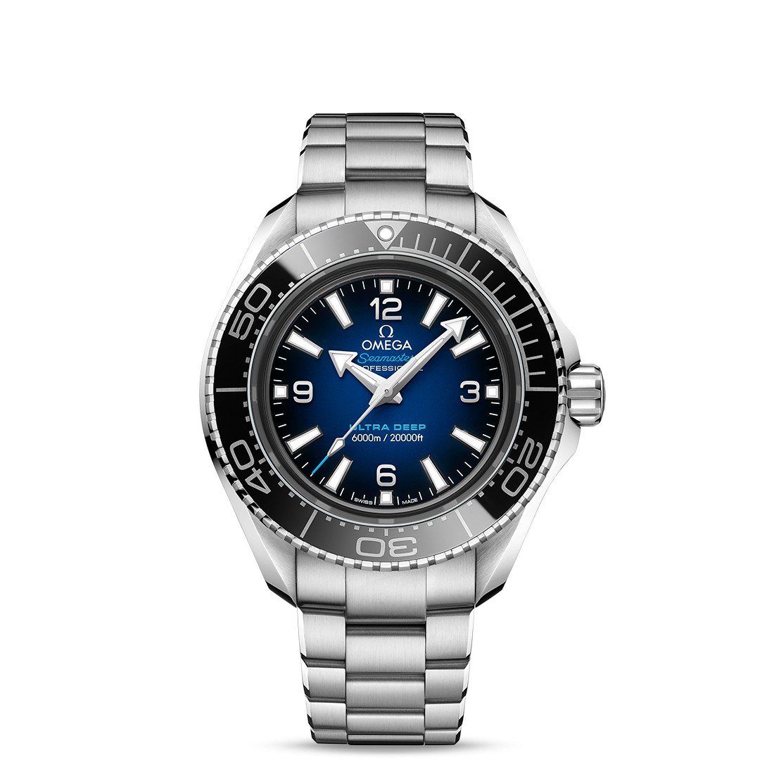 Đồng Hồ Omega Planet Ocean 6000M Co‑Axial Master Chronometer 45.5 mm Đen Xám