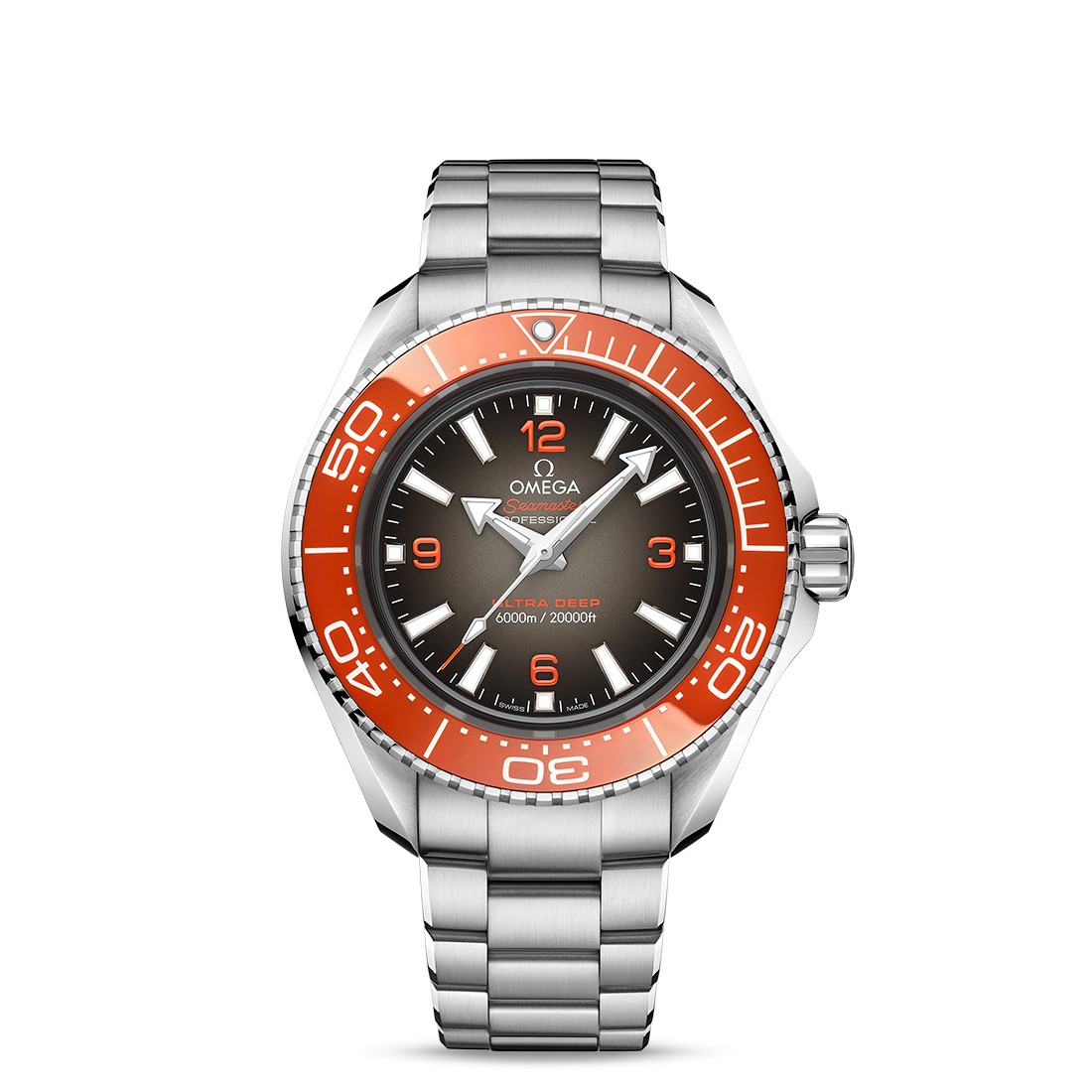 Đồng Hồ Planet Ocean 6000M Co‑Axial Master Chronometer 45.5 mm Nam Xám Cam