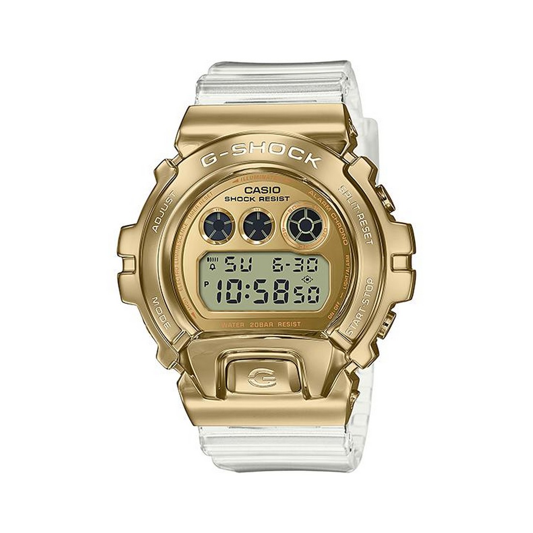 Đồng Hồ Casio Gm-6900Sg-9 Nam Trong Suốt Vàng