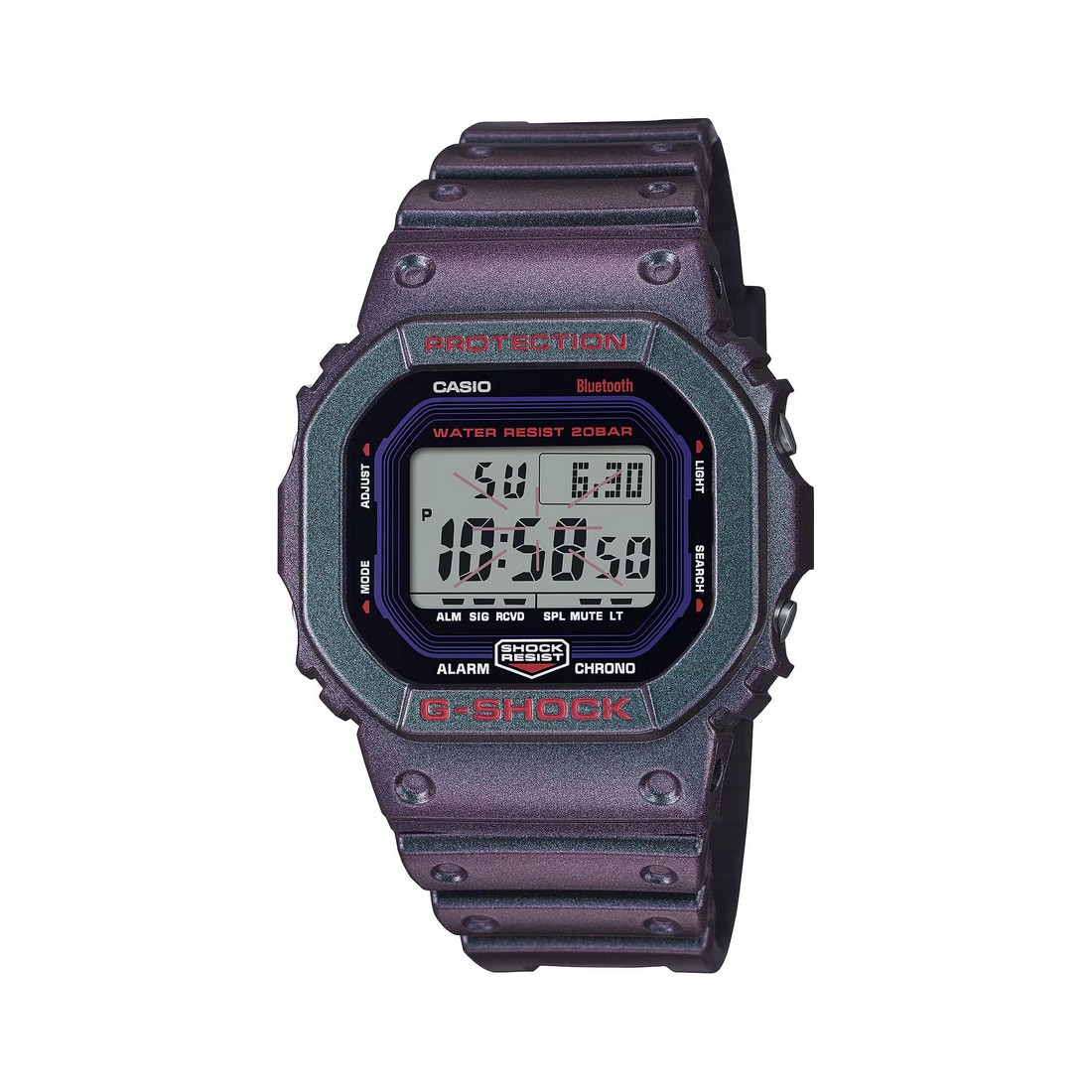 Đồng Hồ Casio Dw-B5600Ah-6 Nam Xanh Tím