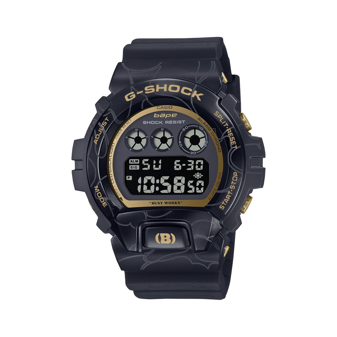 Đồng Hồ Casio Gm-6900Bape-1 Nam Đen Vàng