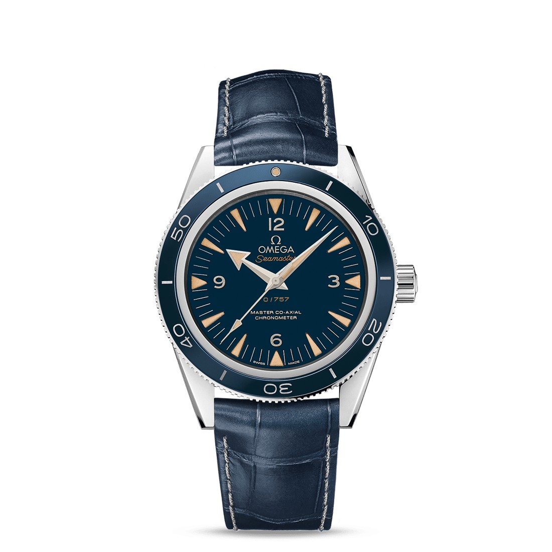 Đồng Hồ Omega Seamaster 300 Master Co‑Axial Chronometer 41 mm Nam Xanh Trắng