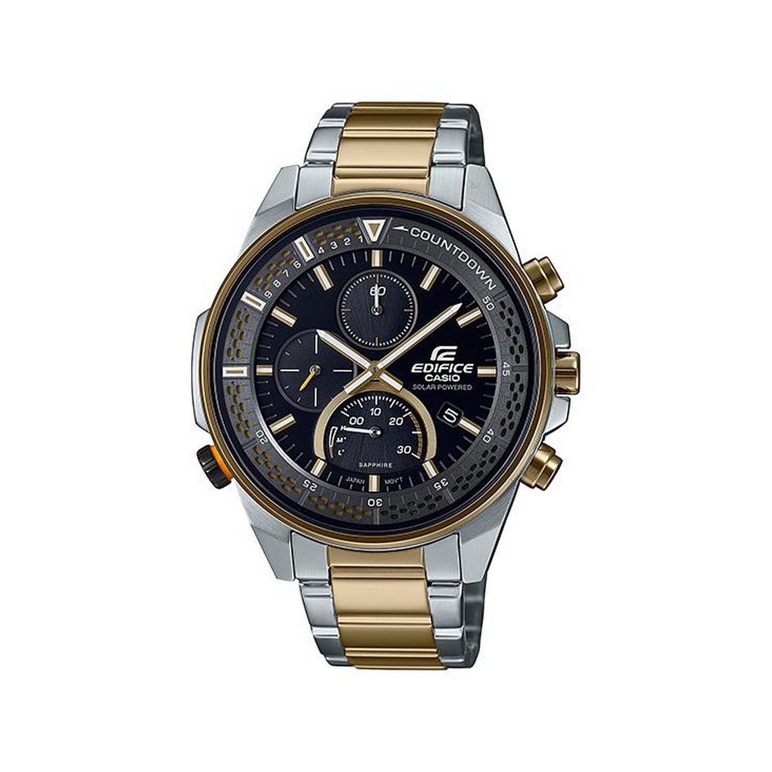 Đồng Hồ Casio Efs-S590Sg-1Av Nam Đen Vàng Xám