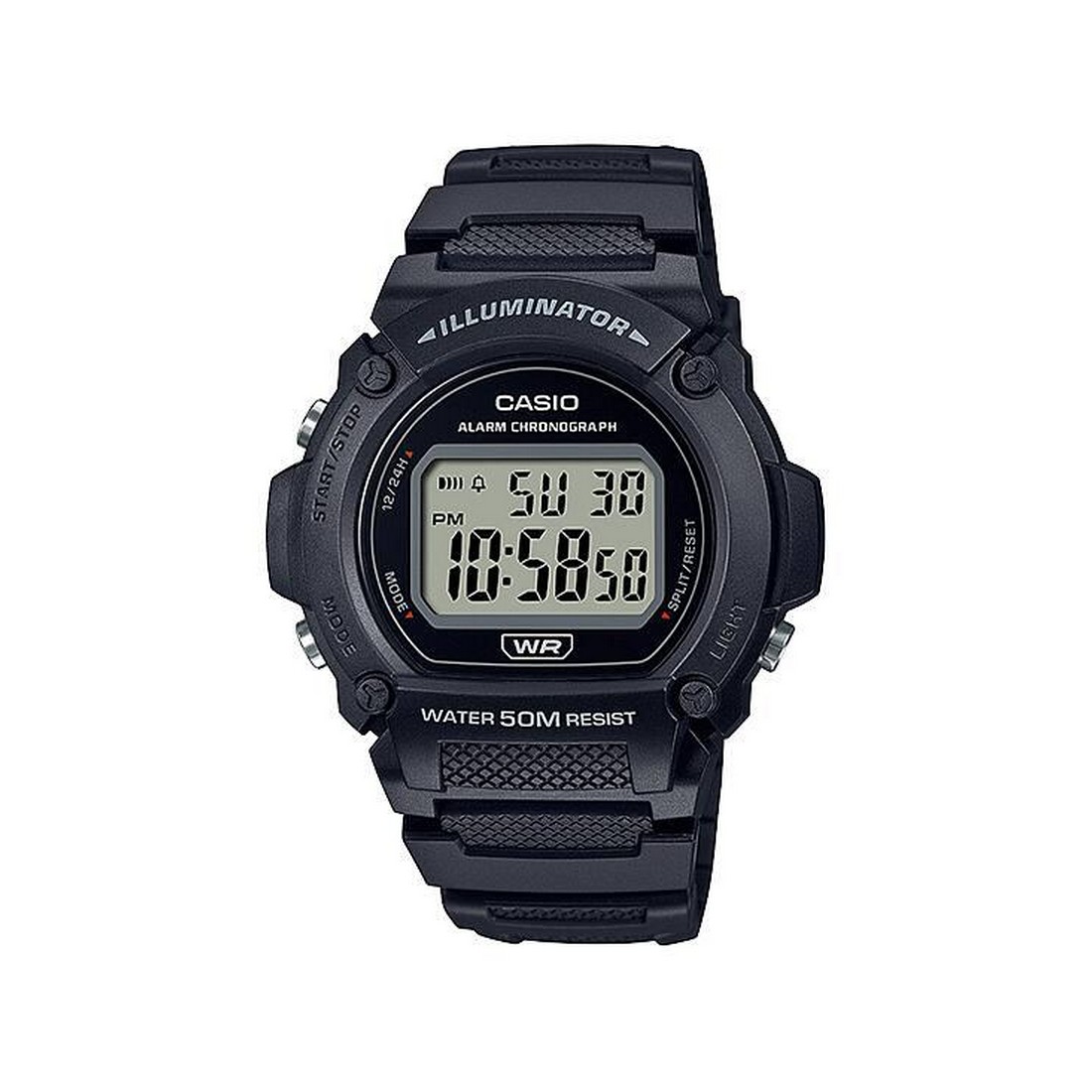 Đồng Hồ Casio W-219H-1Av Nam Đen