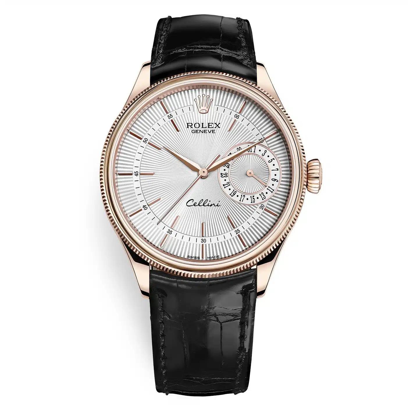 Đồng Hồ Rolex Cellini Date 50515 39mm Nam Xám Vàng Đen