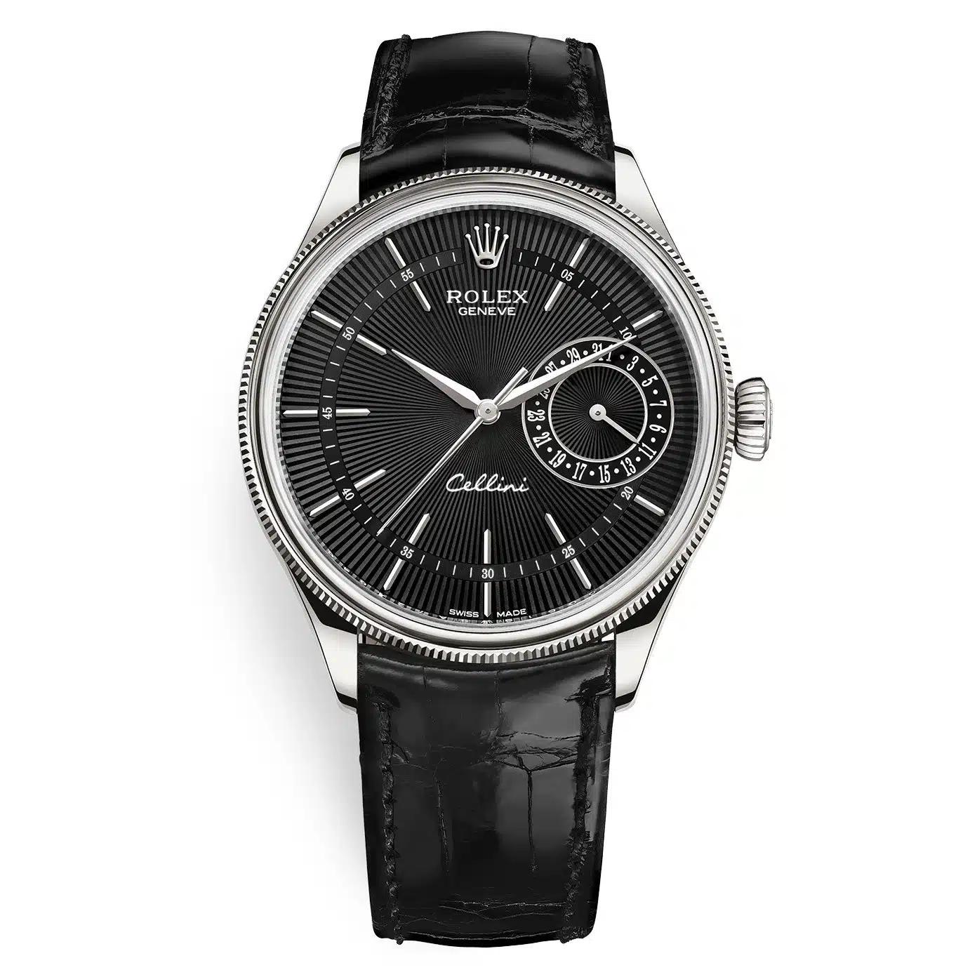 Đồng Hồ Rolex Cellini Date 50519 39mm Nam Đen Xám