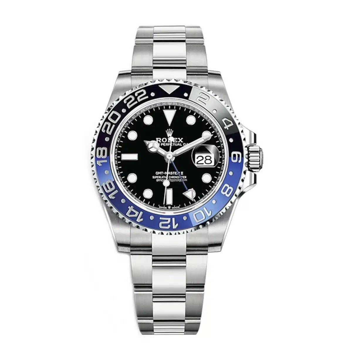 Đồng Hồ Rolex GMT-Master II Batman 126710BLNR 40mm Nam Đen Xám