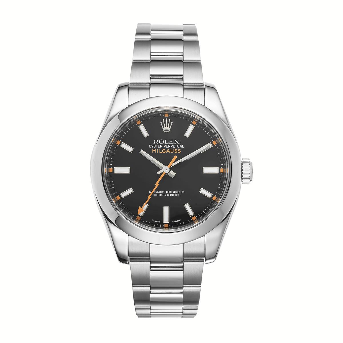 Đồng Hồ Rolex Milgauss 116400 40mm Nam Đen Xám