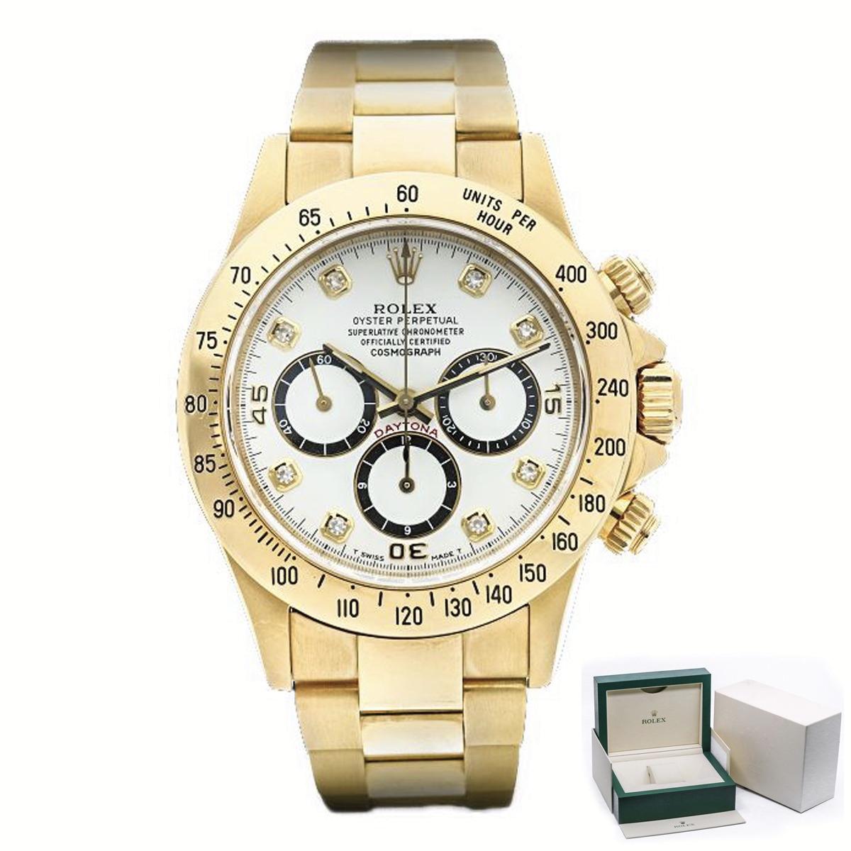 Đồng Hồ Rolex Cosmograph Daytona 16528 40mm Nam Vàng Trắng