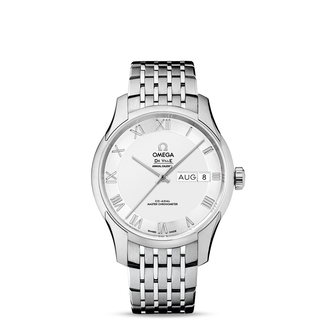 Đồng Hồ Omega Hour Vision Co‑Axial Master Chronometer Annual Calendar 41 mm Nam Trắng Xám