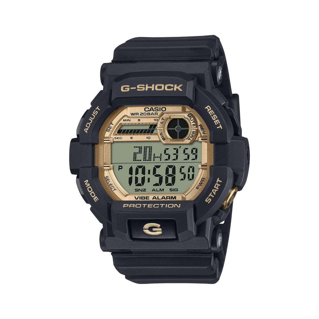 Đồng Hồ Casio Gd-350Gb-1 Nam Đen Vàng