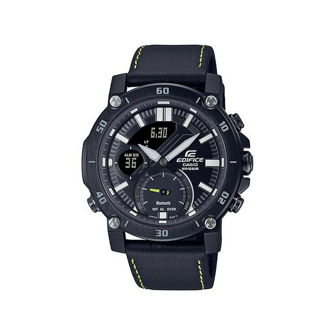 Đồng Hồ Casio Ecb-20Cl-1A Nam Đen Trắng