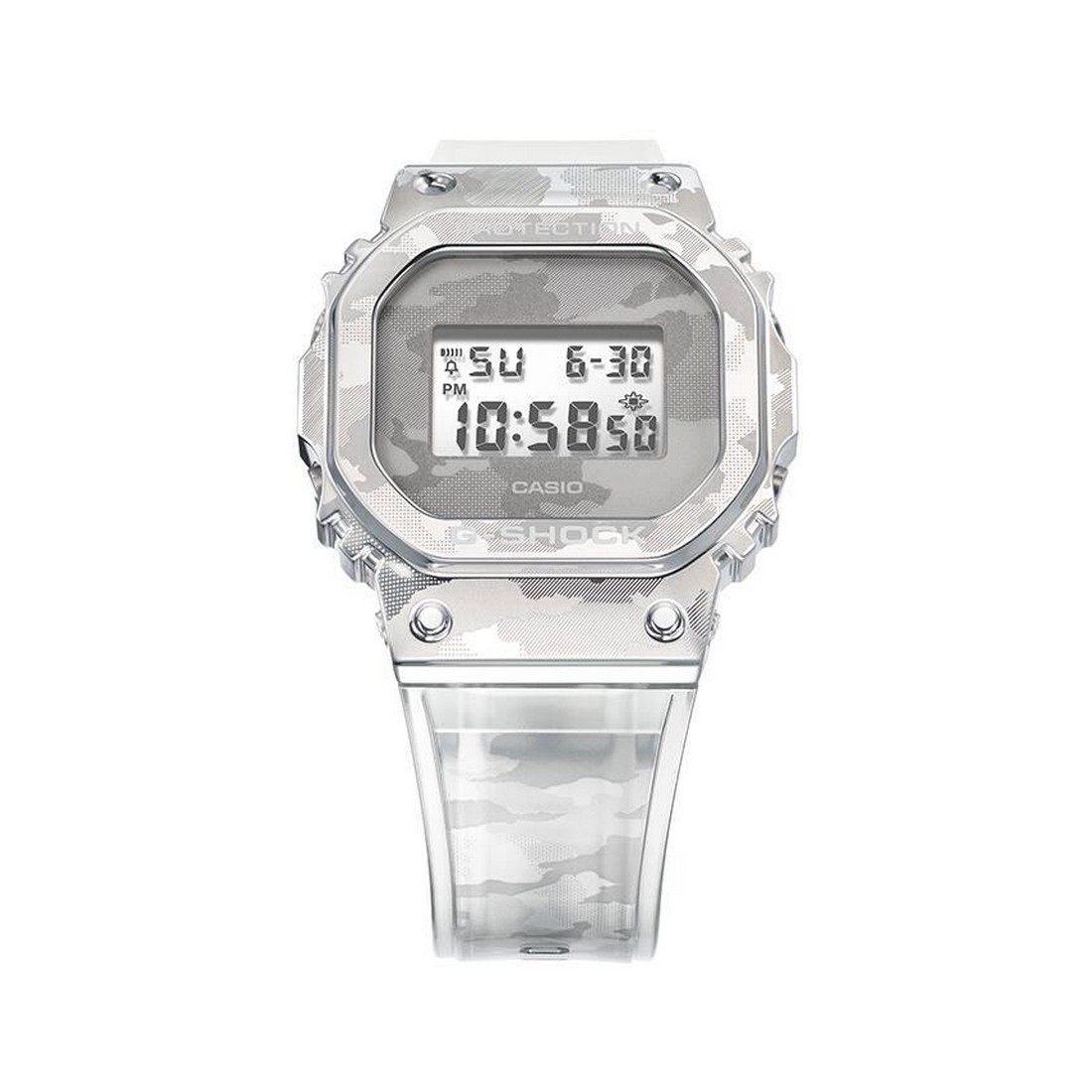 Đồng Hồ Casio Gm-5600Scm-1 Nam Xám Trong Suốt