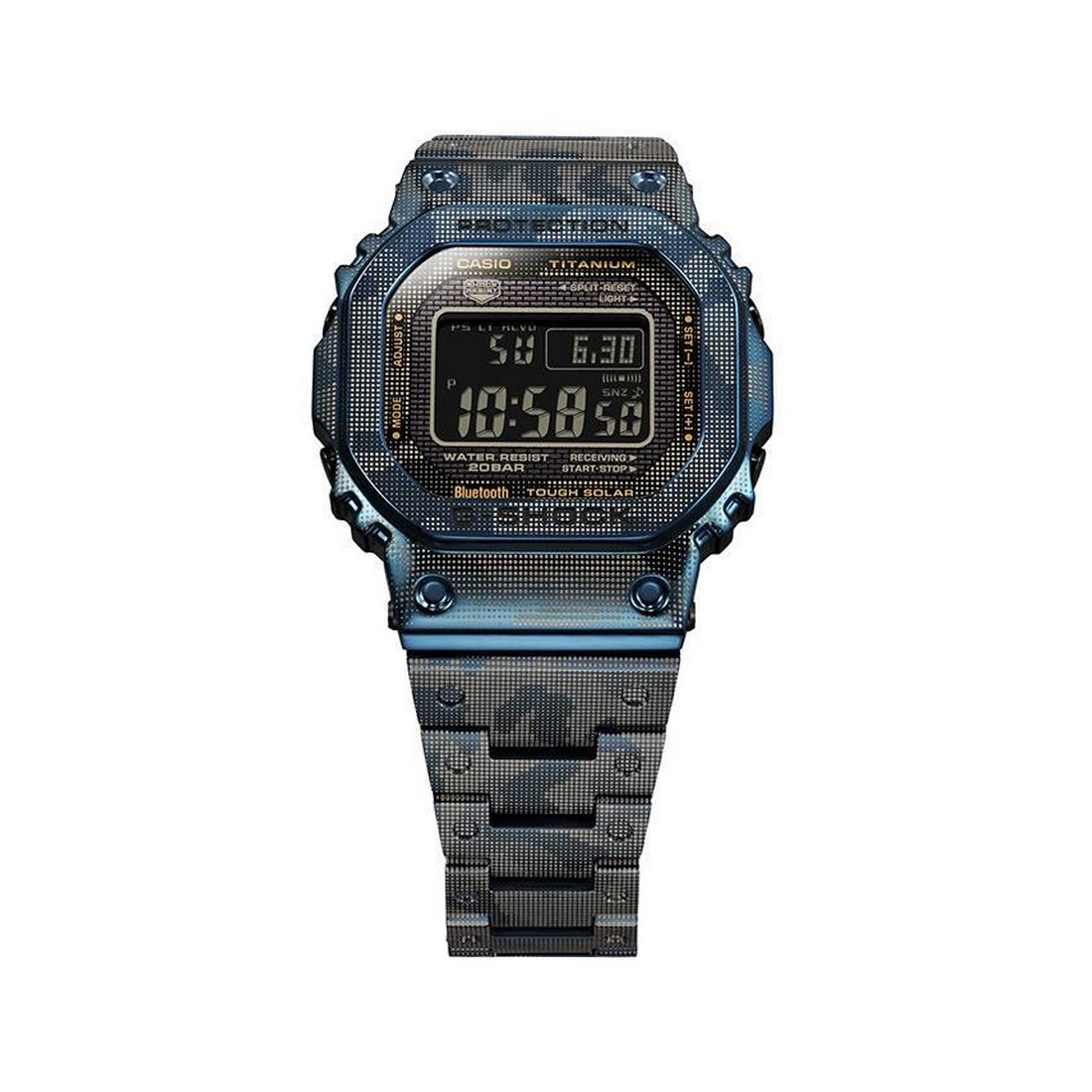 Đồng Hồ Casio Gmw-B5000Tcf-2 Nam Đen Xanh