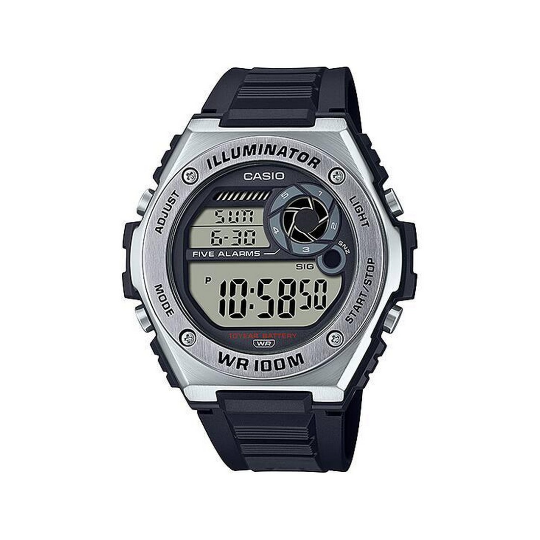 Đồng Hồ Casio Mwd-100H-1Av Nam Đen Xám