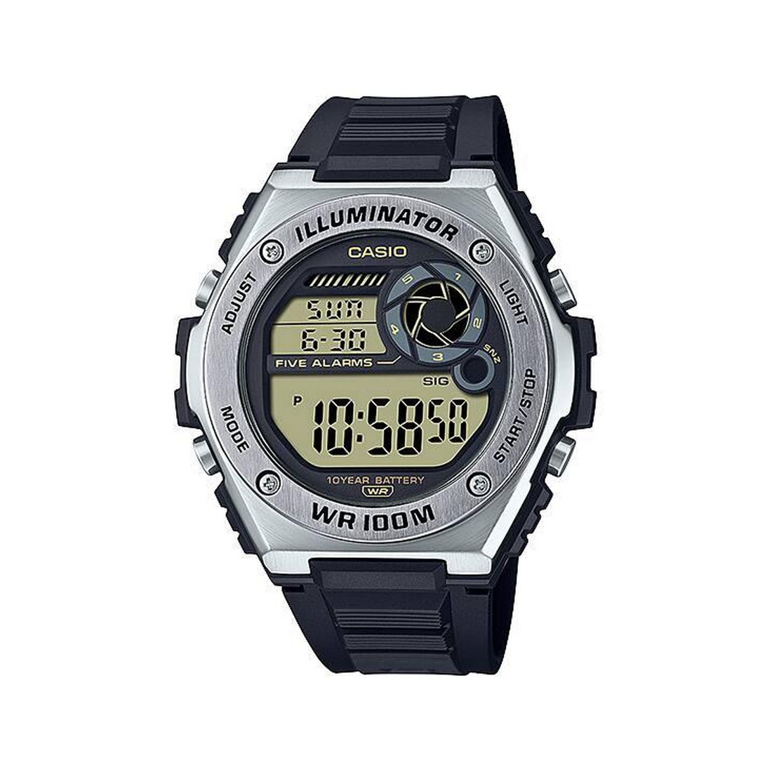 Đồng Hồ Casio Mwd-100H-9Av Nam Đen Xám