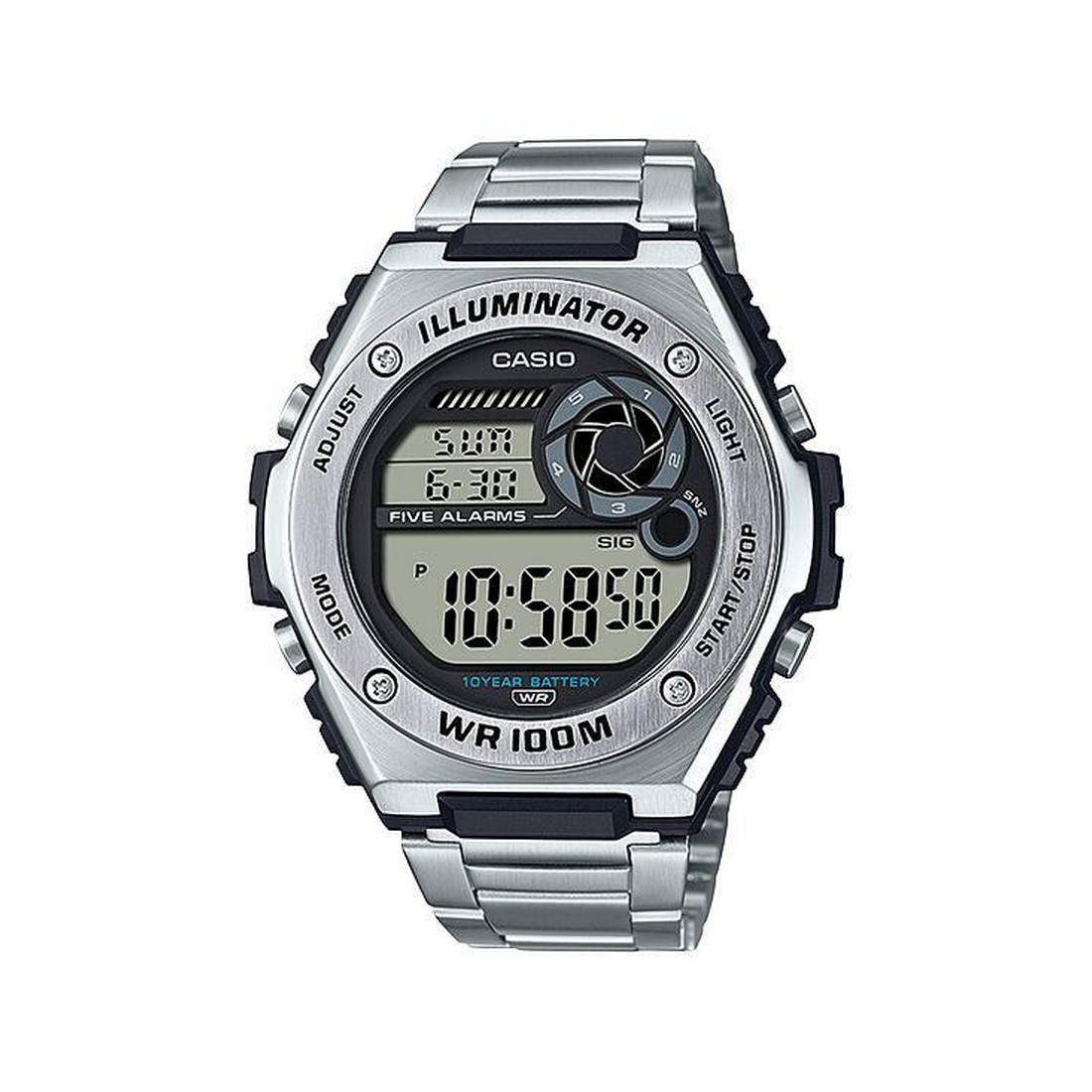 Đồng Hồ Casio Mwd-100Hd-1Av Nam Xám Đen