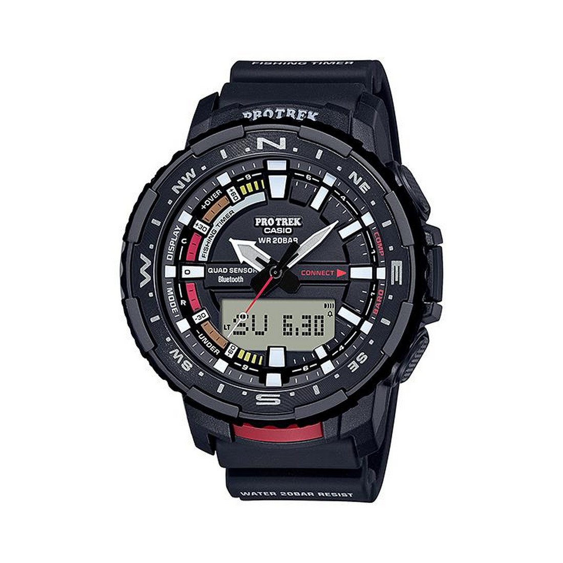 Đồng Hồ Casio  PRT-B70-1 Nam Đen Trắng