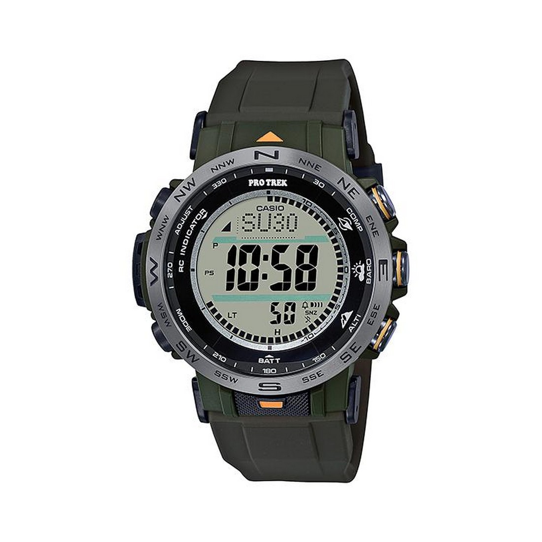 Đồng Hồ Casio Prw-30Y-3 Nam Đen Xanh Rêu