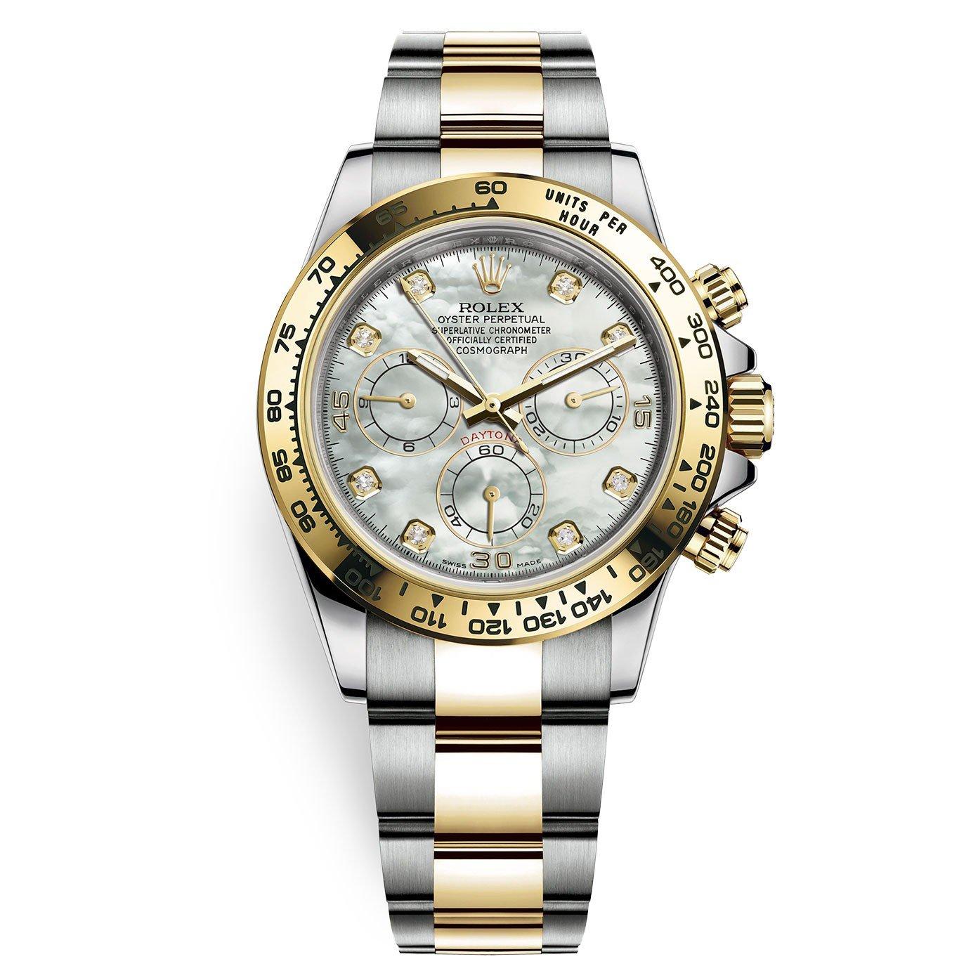 Đồng Hồ Rolex Cosmograph Daytona 116503 MOP Diamond Nam Xám Vàng