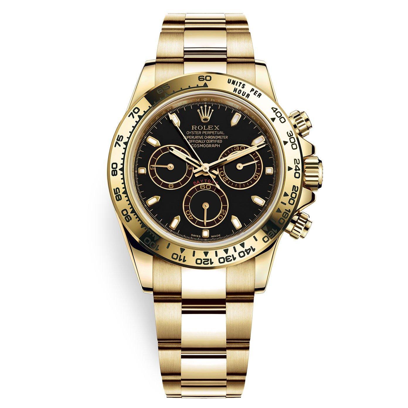 Đồng Hồ Rolex Cosmograph Daytona 116508 Index 40mm Nam Đen Vàng