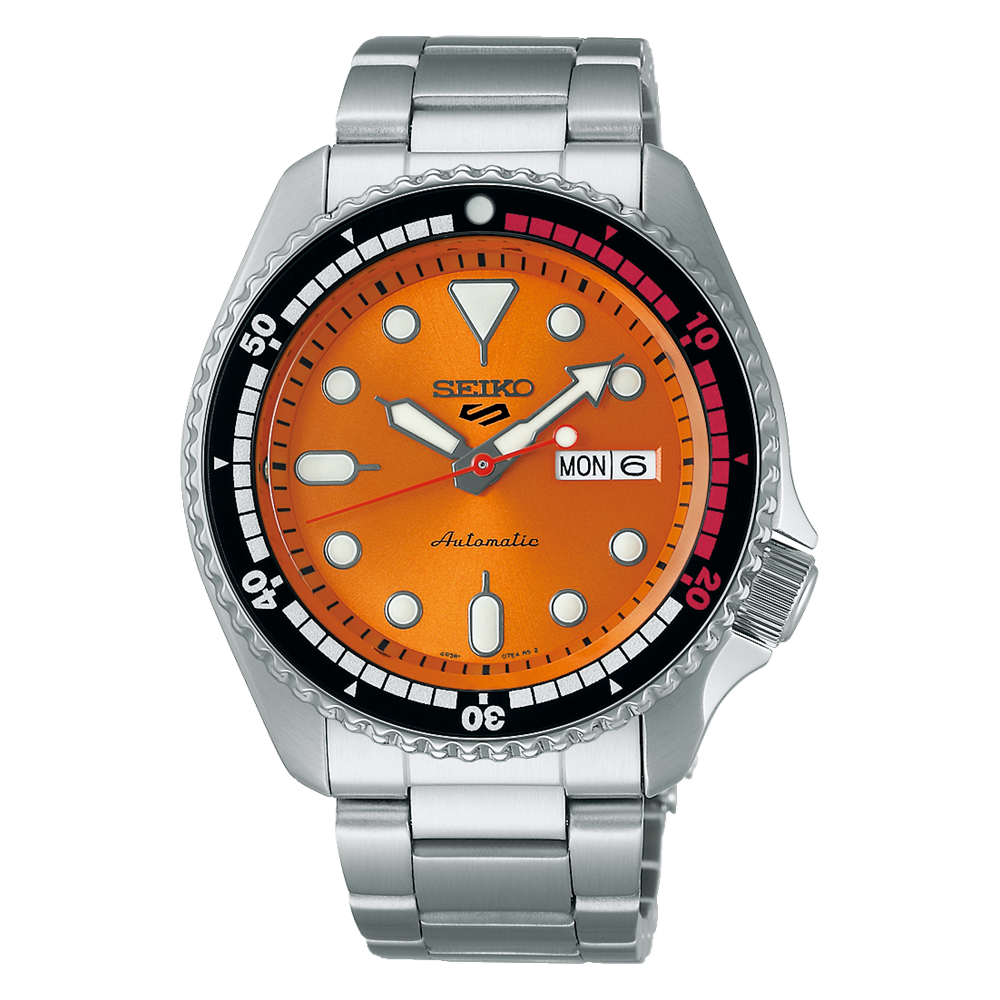 Đồng Hồ Seiko 5 Sports SRPK07 Nam Cam Xám