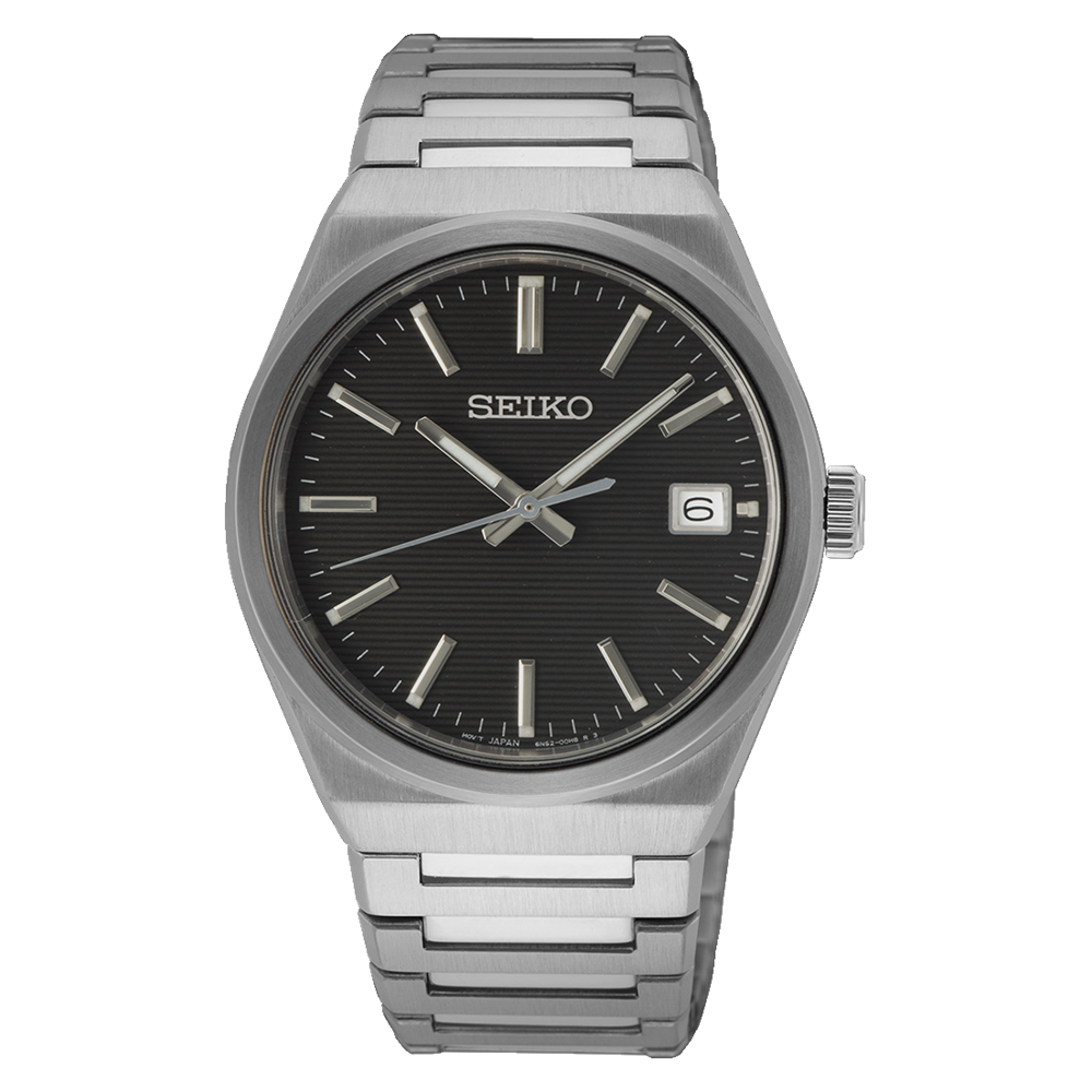 Đồng Hồ Seiko SUR557 Nam Đen Xám