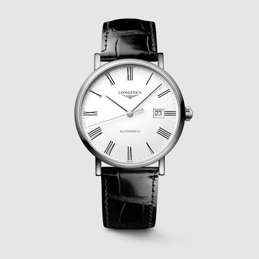 Đồng Hồ Longines The Longines Elegant Collection Nam 39mm Trắng Đen