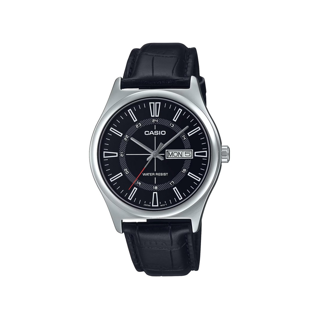 Đồng Hồ Casio Mtp-V006L-1C Nam Đen Xám