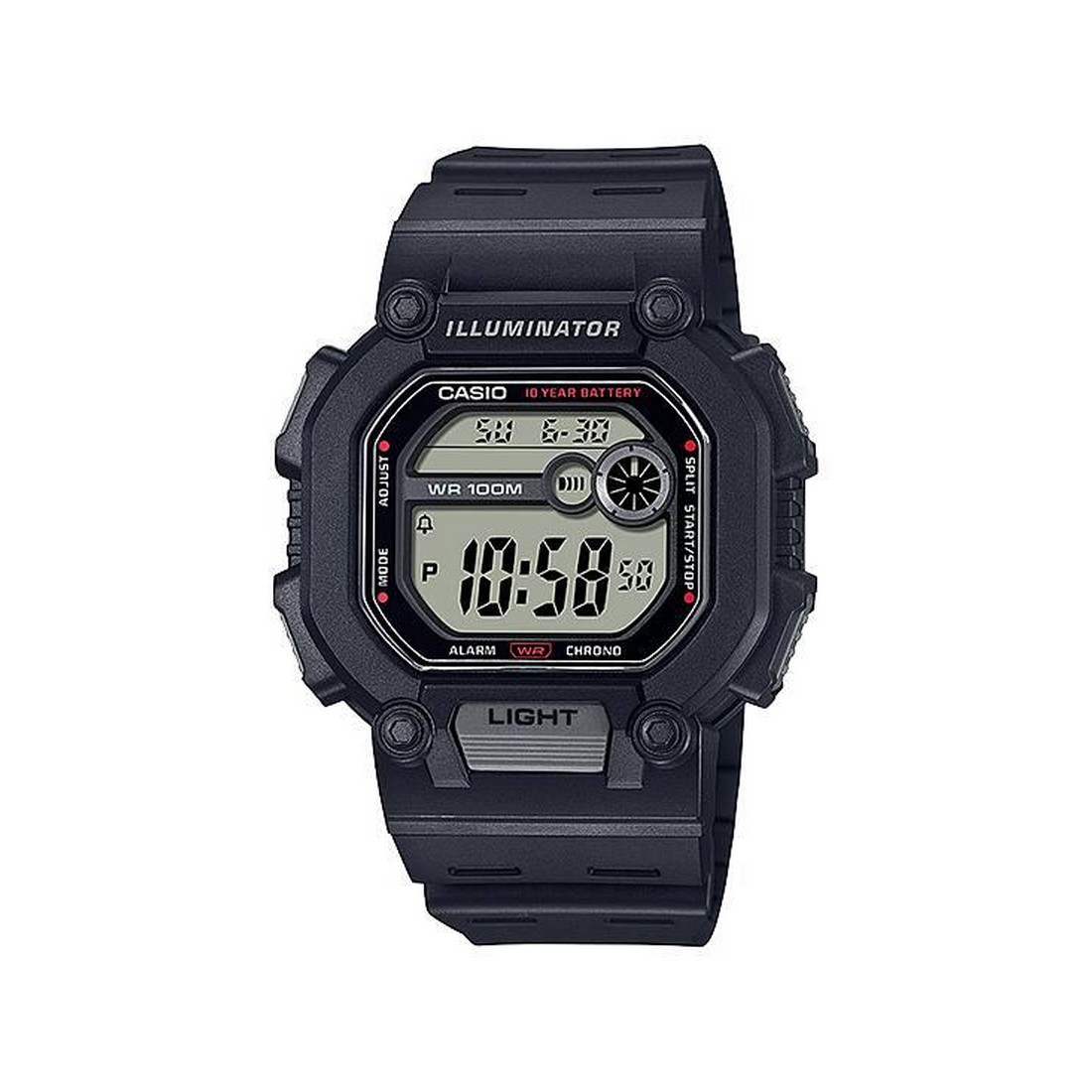 Đồng Hồ Casio W-737H-1Av Nam Đen