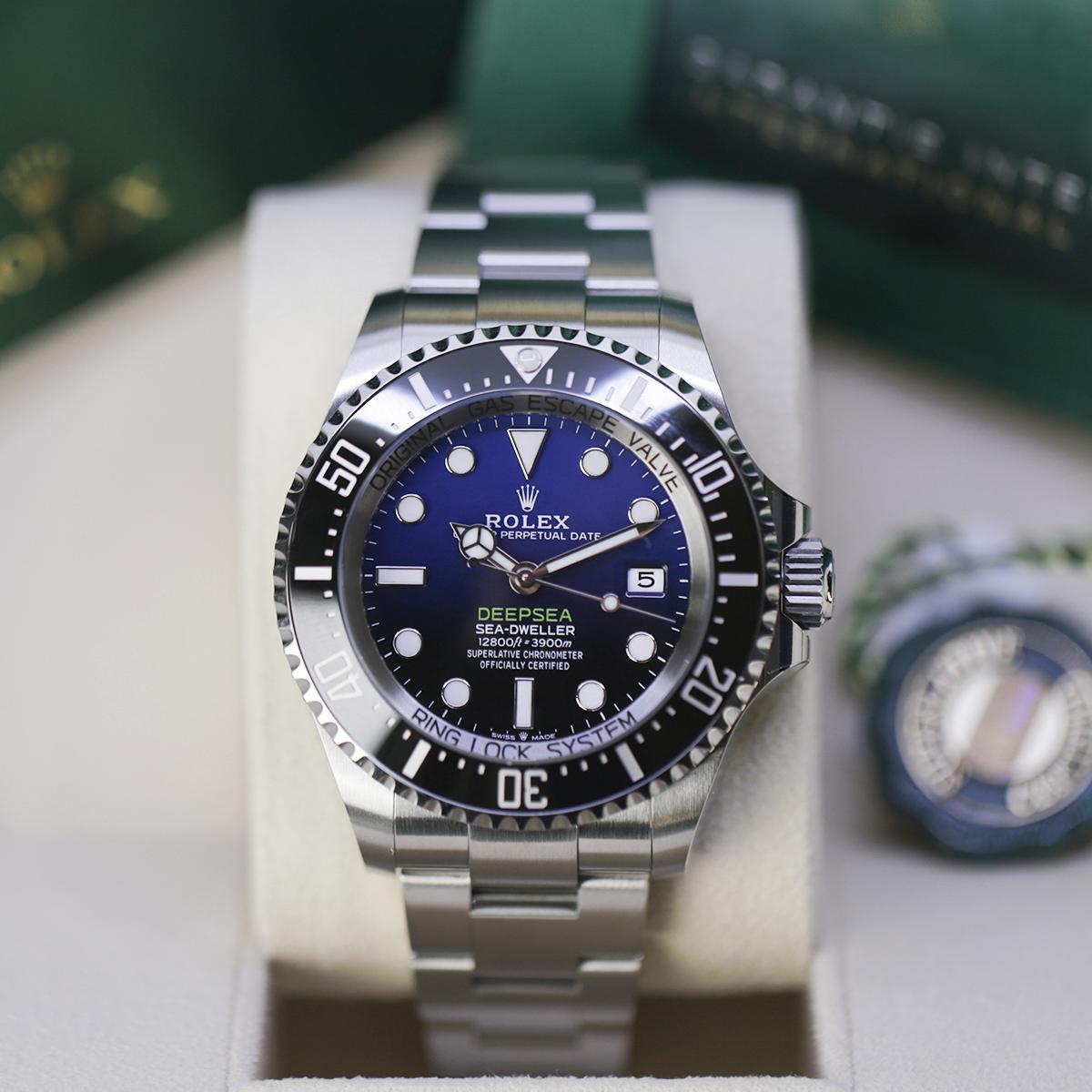 Đồng Hồ Rolex Deepsea 136660 44mm Nam Xanh Bạc