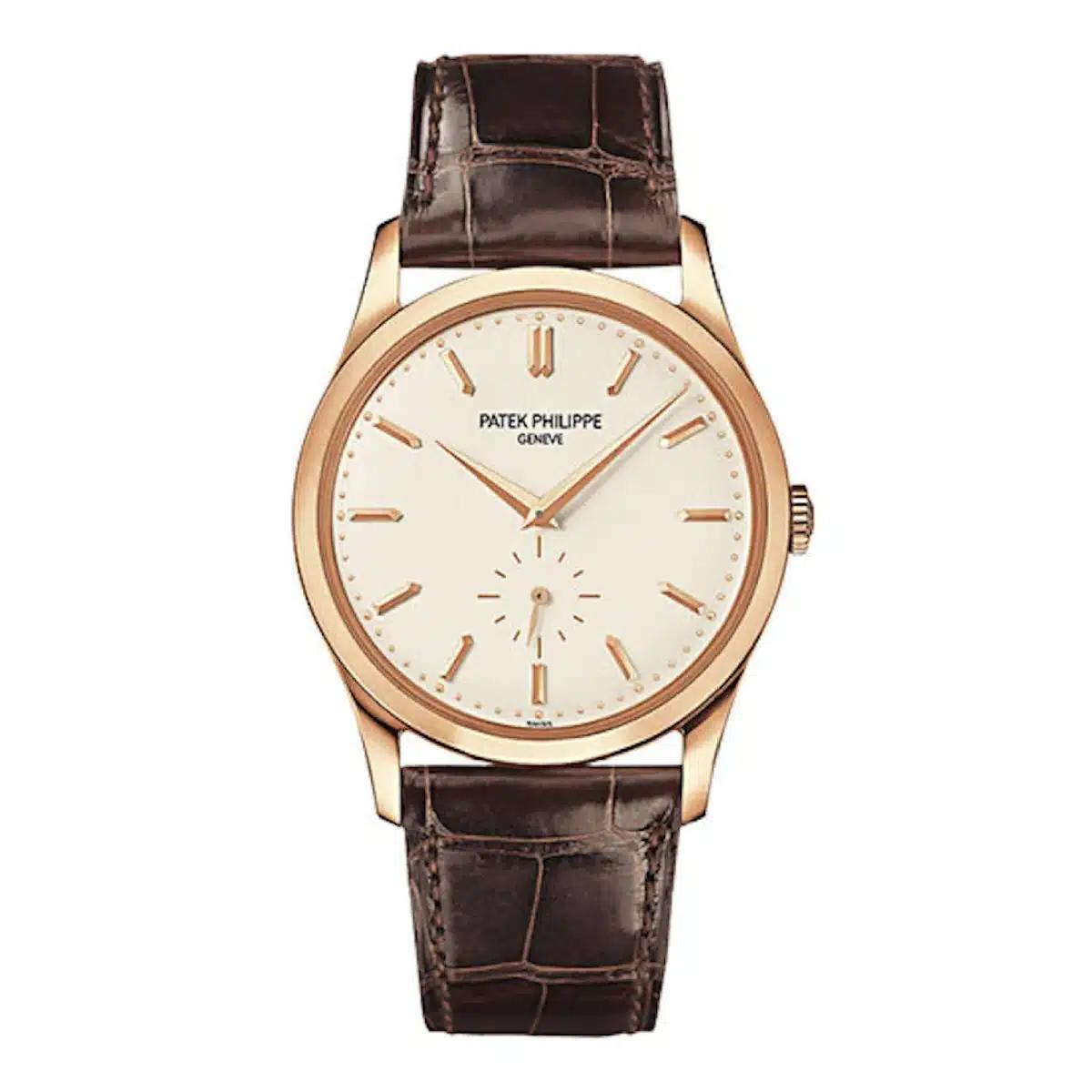 Đồng Hồ Patek Philippe Calatrava 5196R-001 39mm Nam Vàng Nâu