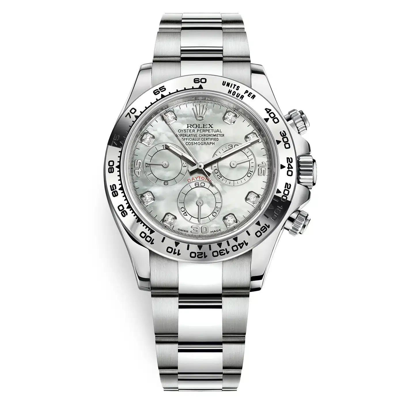 Đồng Hồ Rolex Cosmograph Daytona 116509 MOP Diamond 40mm Nam Xám