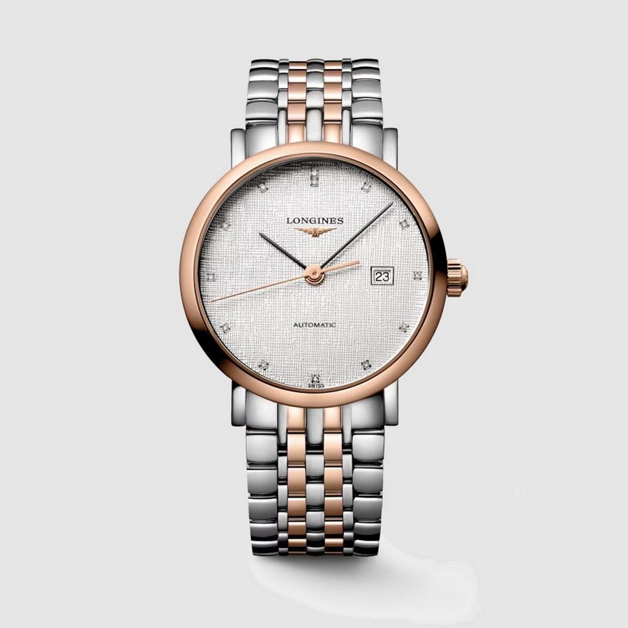 Đồng Hồ Longines The Longines Elegant Collection Nam 39mm Xám Vàng Hồng