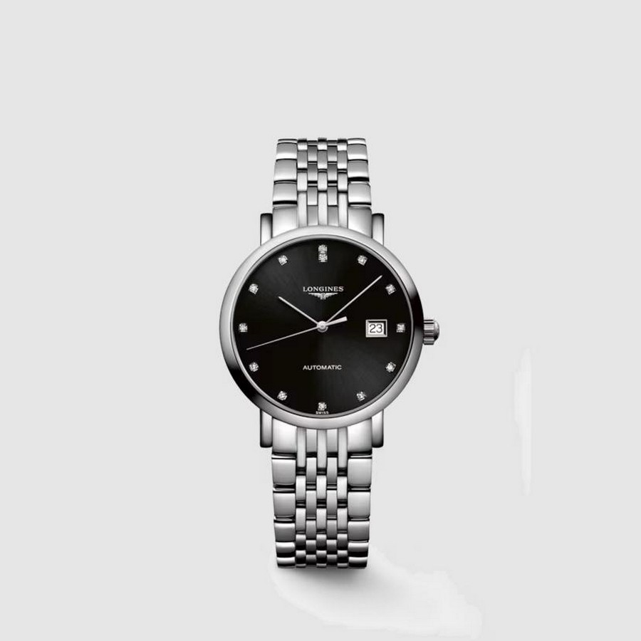 Đồng Hồ Longines The Longines Elegant Collection Nữ 29mm Đen Xám